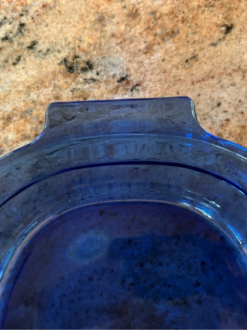 Pyrex #702 Vtg Cobalt Blue Open Roaster 2Qt 2L molded lugs 8.75”Wx12”L lug-lug.